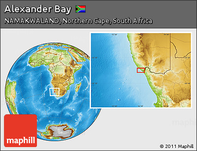 Physical Location Map of Alexander Bay