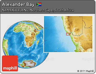 Physical Location Map of Alexander Bay