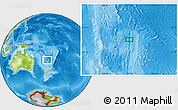 Physical Location Map of the area around 28° 27' 45" S, 171° 46' 30" E