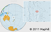 Political Location Map of the area around 28° 27' 45" S, 171° 46' 30" E