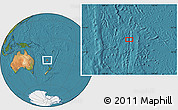 Satellite Location Map of the area around 28° 27' 45" S, 171° 46' 30" E