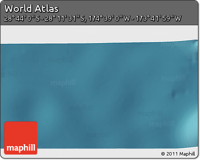 Satellite 3D Map of the Area around 28° 27' 45" S, 174° 10' 30" W