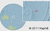 Savanna Style Location Map of the area around 28° 27' 45" S, 175° 10' 30" E, hill shading