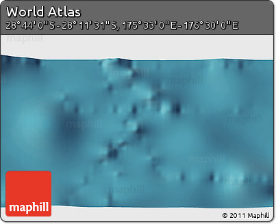 Satellite 3D Map of the Area around 28° 27' 45" S, 176° 1' 30" E