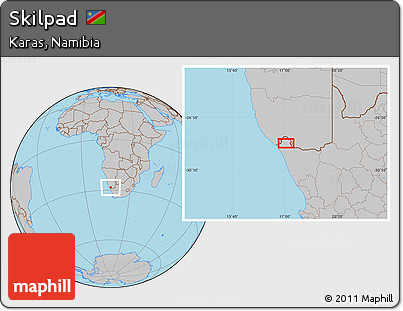 Gray Location Map of Skilpad
