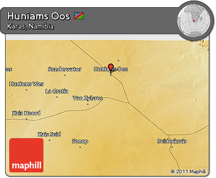 Physical 3D Map of Huniams Oos