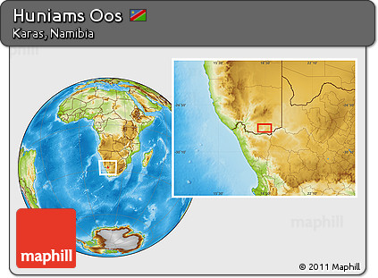 Physical Location Map of Huniams Oos