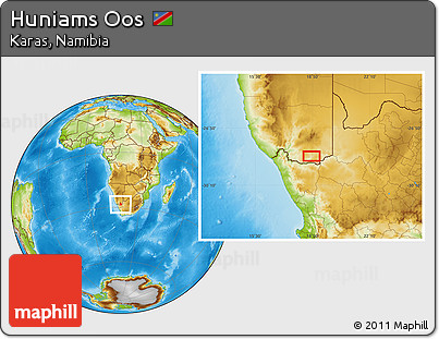 Physical Location Map of Huniams Oos