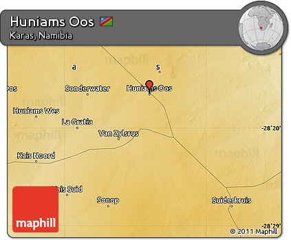 Physical Map of Huniams Oos