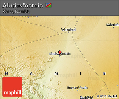 Physical Map of Aluriesfontein
