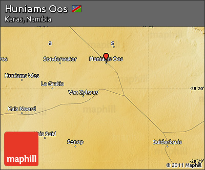 Physical Map of Huniams Oos