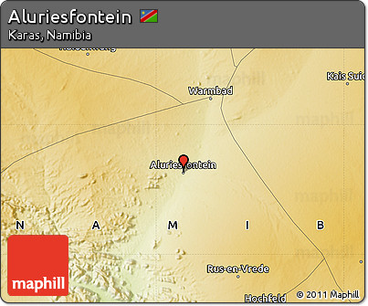 Physical Map of Aluriesfontein