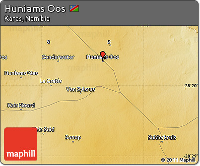 Physical Map of Huniams Oos