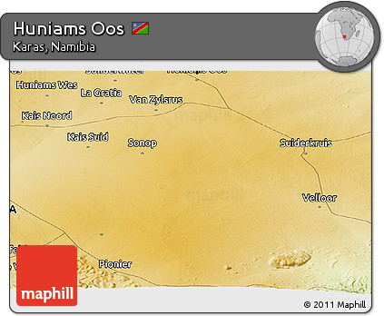 Physical Panoramic Map of Huniams Oos