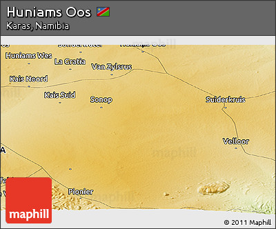 Physical Panoramic Map of Huniams Oos