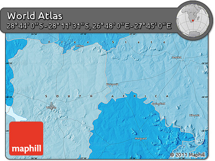 Political Map of the Area around 28° 27' 45" S, 27° 16' 29" E
