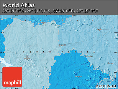 Political Map of the Area around 28° 27' 45" S, 27° 16' 29" E