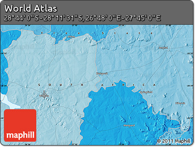Political Map of the Area around 28° 27' 45" S, 27° 16' 29" E