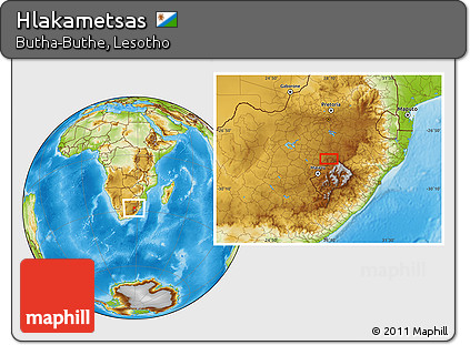 Physical Location Map of Hlakametsas