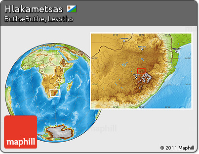 Physical Location Map of Hlakametsas