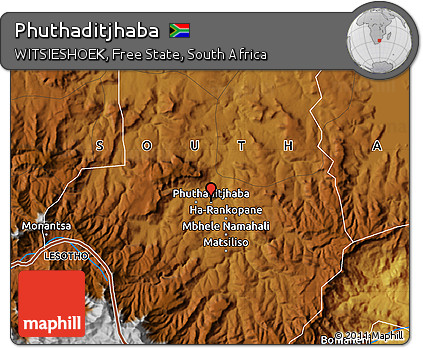Physical Map of Phuthaditjhaba