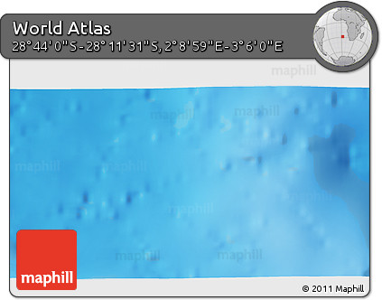Physical 3D Map of the Area around 28° 27' 45" S, 2° 37' 30" E