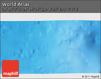 Physical 3D Map of the Area around 28° 27' 45" S, 2° 37' 30" E