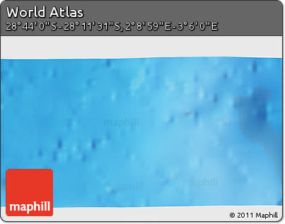 Physical 3D Map of the Area around 28° 27' 45" S, 2° 37' 30" E