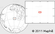 Blank Location Map of the area around 28° 27' 45" S, 2° 37' 30" E