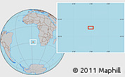 Gray Location Map of the area around 28° 27' 45" S, 2° 37' 30" E