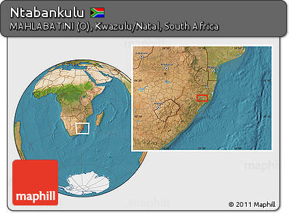 Satellite Location Map of Ntabankulu