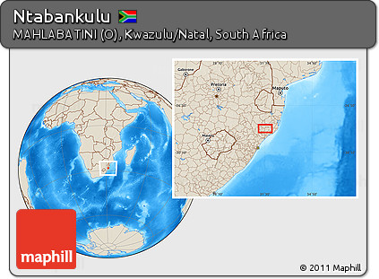 Shaded Relief Location Map of Ntabankulu