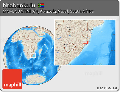 Shaded Relief Location Map of Ntabankulu