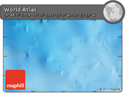 Physical Map of the Area around 28° 27' 45" S, 31° 22' 30" W