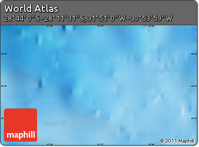 Physical Map of the Area around 28° 27' 45" S, 31° 22' 30" W