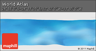 Shaded Relief Panoramic Map of the Area around 28° 27' 45" S, 32° 13' 30" W