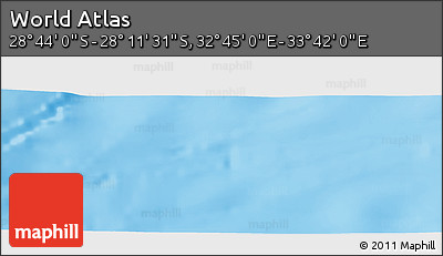 Physical Panoramic Map of the Area around 28° 27' 45" S, 33° 13' 30" E