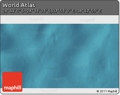 Satellite 3D Map of the Area around 28° 27' 45" S, 38° 19' 30" E