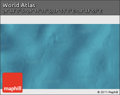 Satellite 3D Map of the Area around 28° 27' 45" S, 38° 19' 30" E