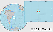 Gray Location Map of the area around 28° 27' 45" S, 38° 10' 29" W