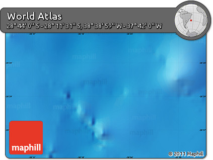 Physical Map of the Area around 28° 27' 45" S, 38° 10' 29" W