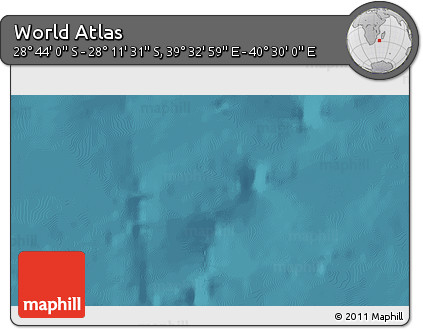 Satellite 3D Map of the Area around 28° 27' 45" S, 40° 1' 29" E
