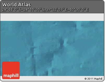 Satellite 3D Map of the Area around 28° 27' 45" S, 40° 1' 29" E