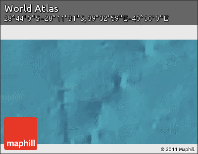 Satellite 3D Map of the Area around 28° 27' 45" S, 40° 1' 29" E