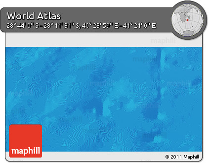 Physical 3D Map of the Area around 28° 27' 45" S, 40° 52' 30" E