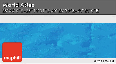 Physical Panoramic Map of the Area around 28° 27' 45" S, 40° 52' 30" E