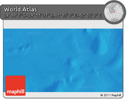 Physical 3D Map of the Area around 28° 27' 45" S, 41° 43' 30" E