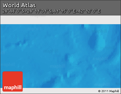 Physical 3D Map of the Area around 28° 27' 45" S, 41° 43' 30" E