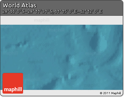 Satellite 3D Map of the Area around 28° 27' 45" S, 41° 43' 30" E
