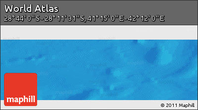 Physical Panoramic Map of the Area around 28° 27' 45" S, 41° 43' 30" E